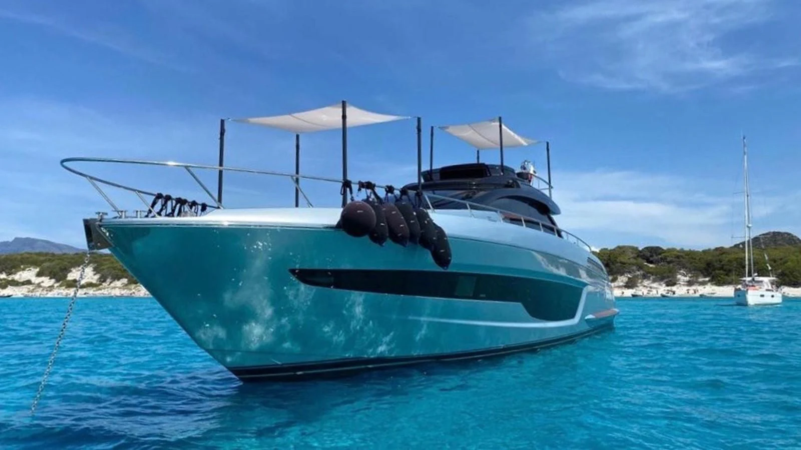 a boat in the water aboard RIVA 66' RIBELLE Yacht for Sale