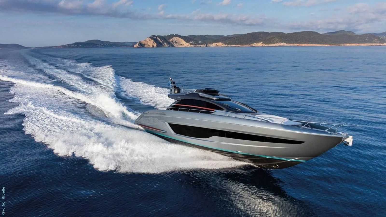 a boat on the water aboard RIVA 66' RIBELLE Yacht for Sale