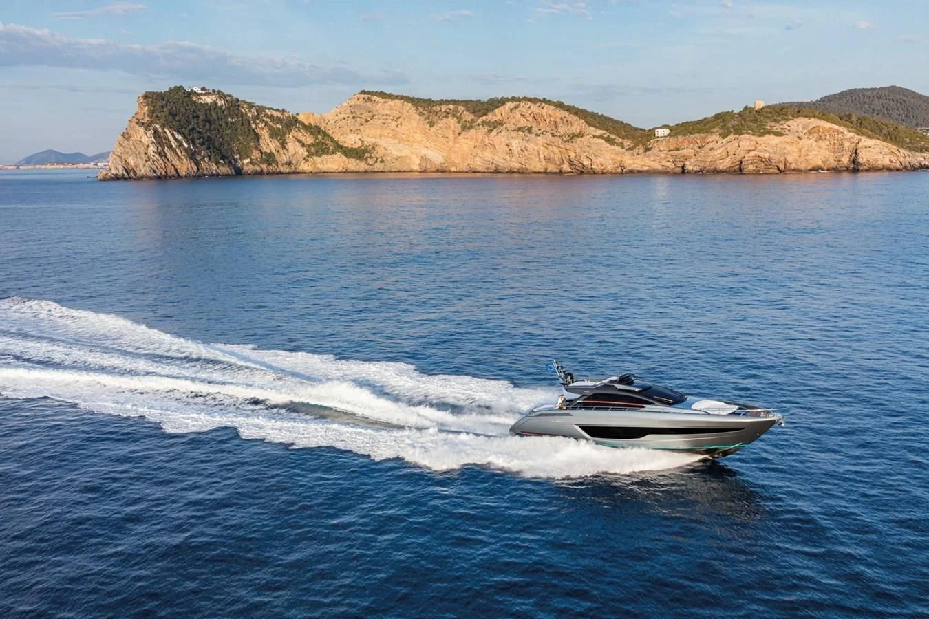 a boat on the water aboard RIVA 66' RIBELLE Yacht for Sale