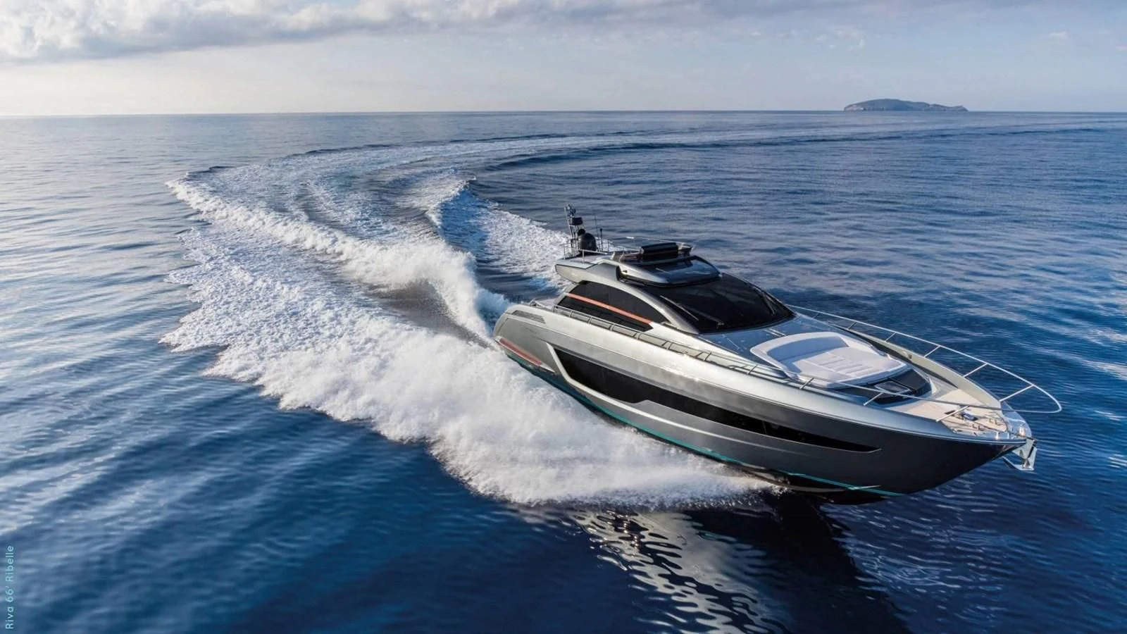 a boat on the water aboard RIVA 66' RIBELLE Yacht for Sale