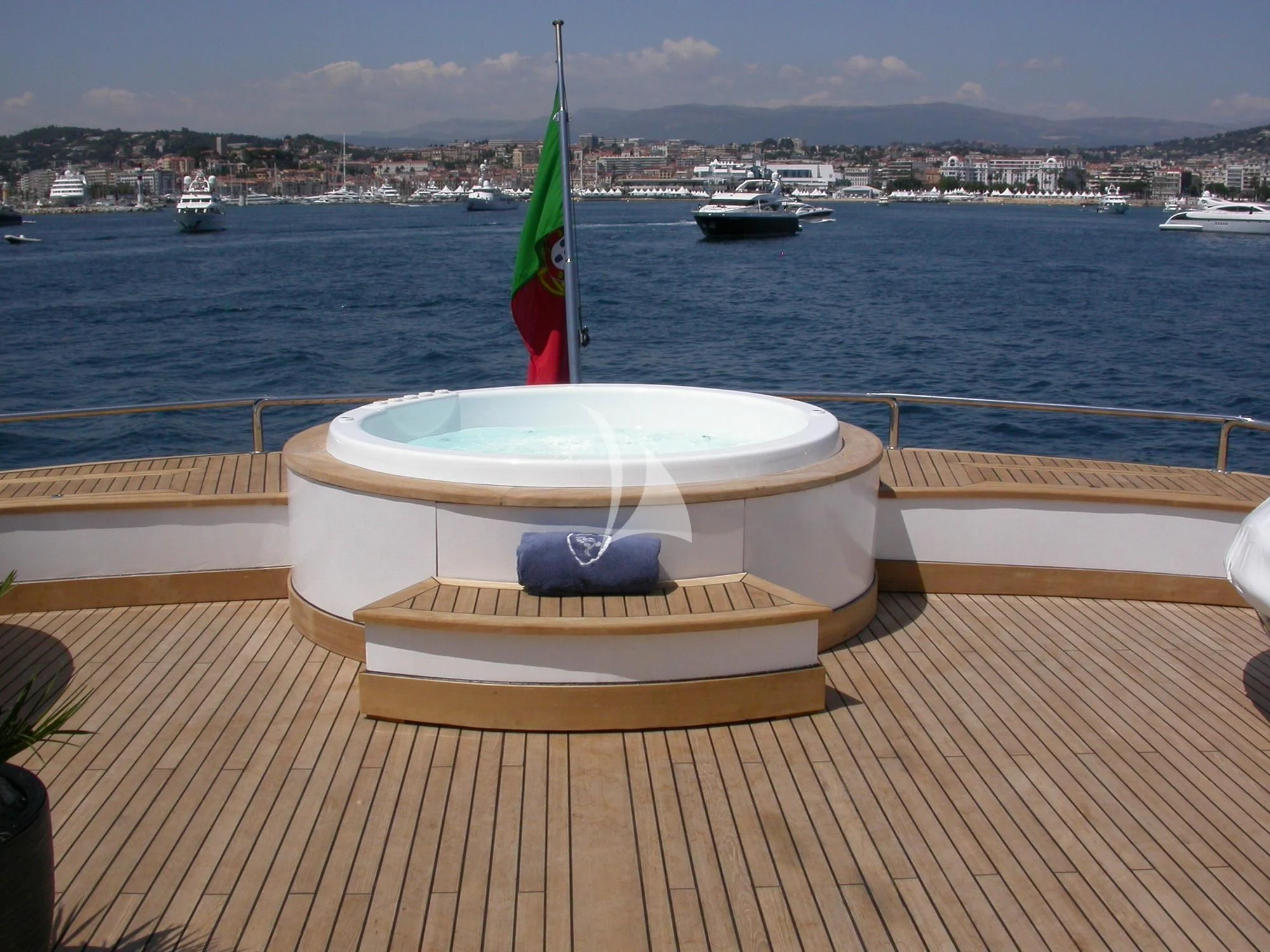 a boat on a dock aboard COSTA MAGNA Yacht for Sale