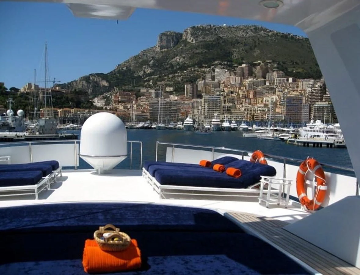 a boat on the water aboard COSTA MAGNA Yacht for Sale