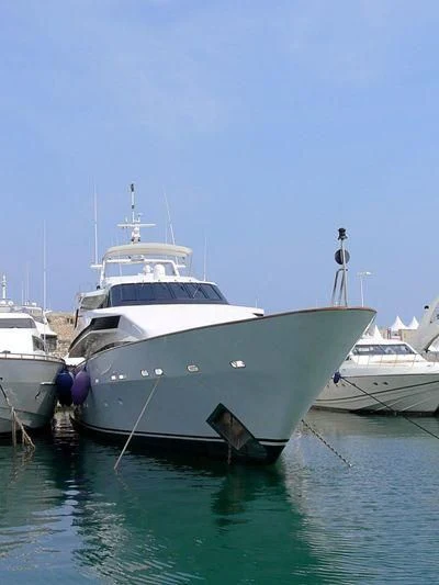 a group of boats in a harbor aboard COSTA MAGNA Yacht for Sale
