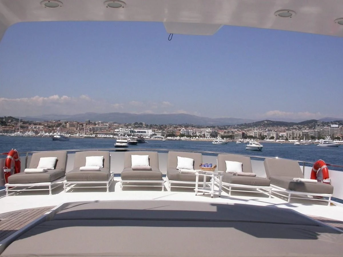 a boat on the water aboard COSTA MAGNA Yacht for Sale