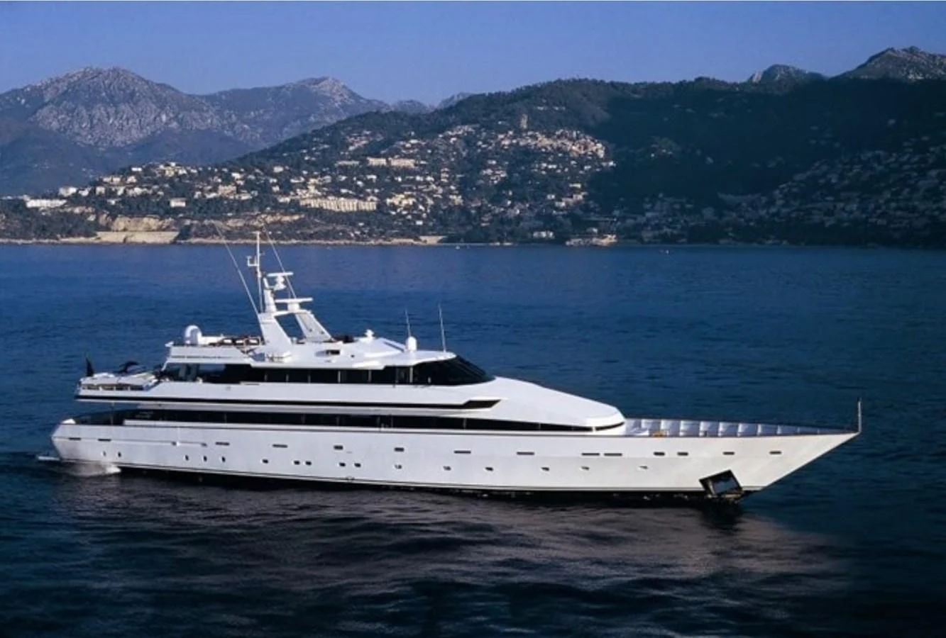 a white yacht in the water aboard COSTA MAGNA Yacht for Sale