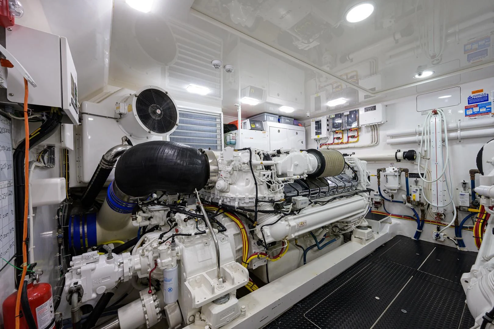 a machine with a large machine aboard PASTIME Yacht for Sale