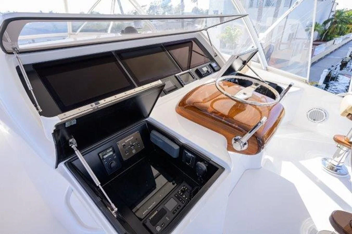 inside of a car aboard PASTIME Yacht for Sale