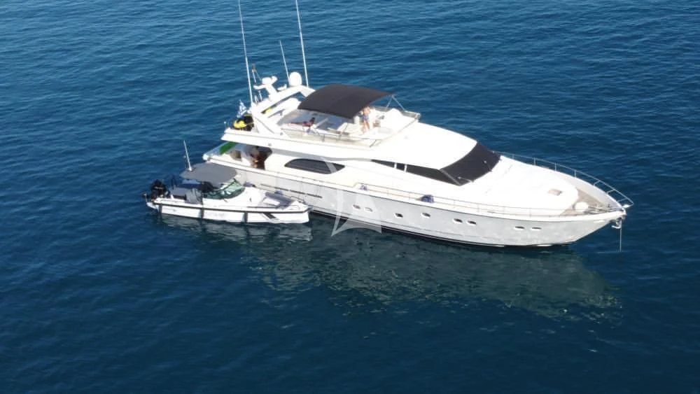 a white yacht in the water aboard KENTAVROS II Yacht for Charter