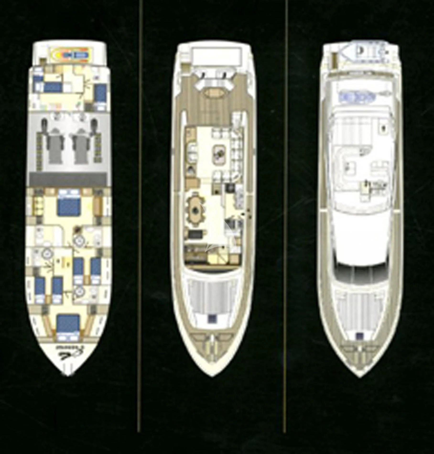 a group of white and blue watches aboard KENTAVROS II Yacht for Charter