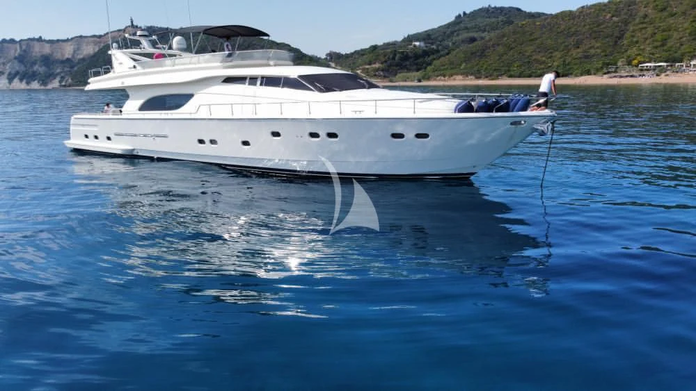 a white yacht in the water aboard KENTAVROS II Yacht for Charter