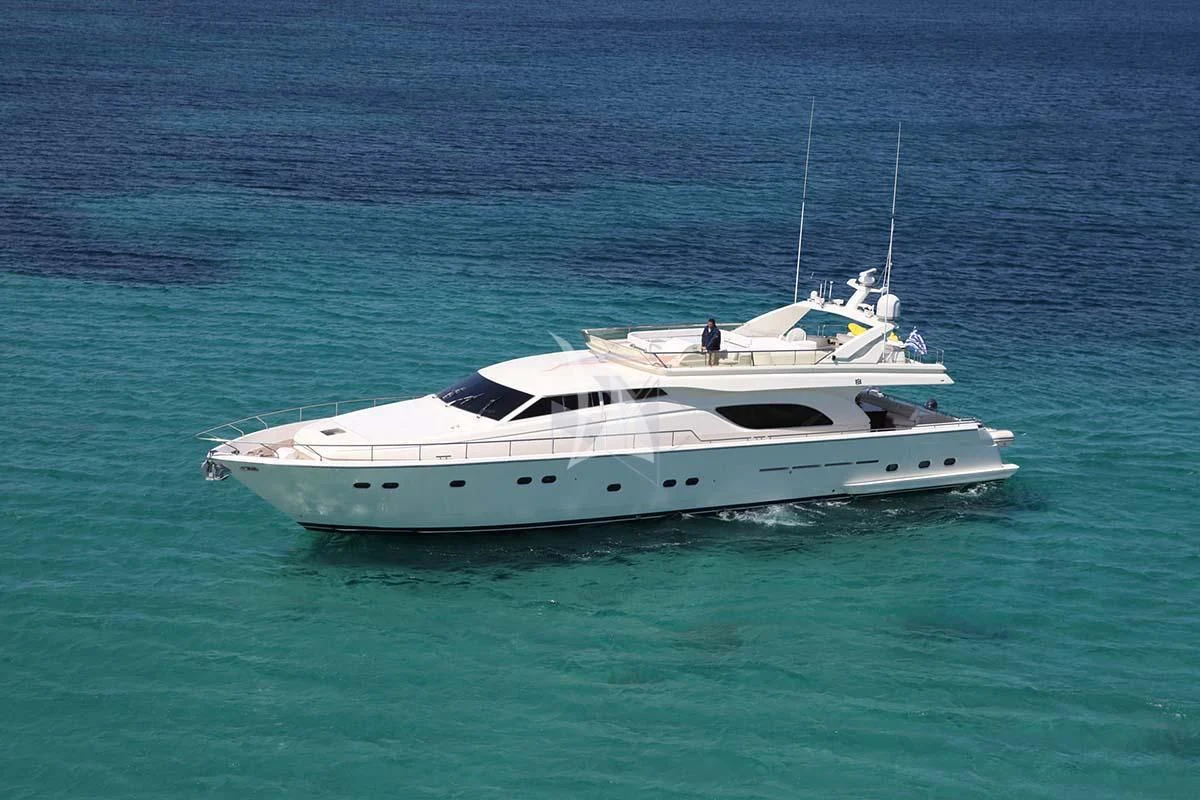 a white yacht in the water aboard KENTAVROS II Yacht for Charter