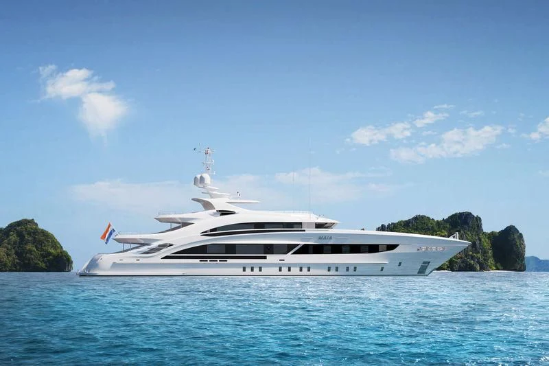 a boat on the water aboard OMAHA Yacht for Sale