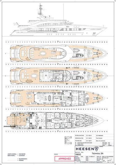diagram aboard OMAHA Yacht for Sale