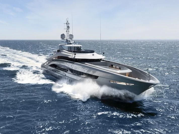 a boat in the water aboard OMAHA Yacht for Sale