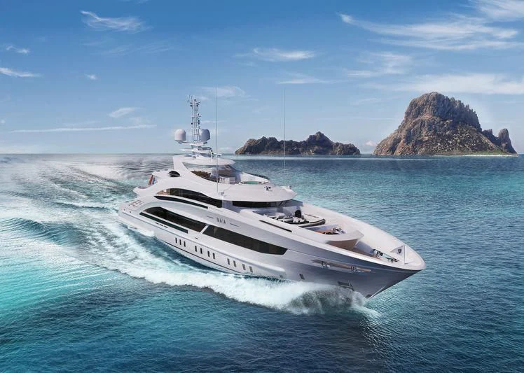 a boat on the water aboard OMAHA Yacht for Sale