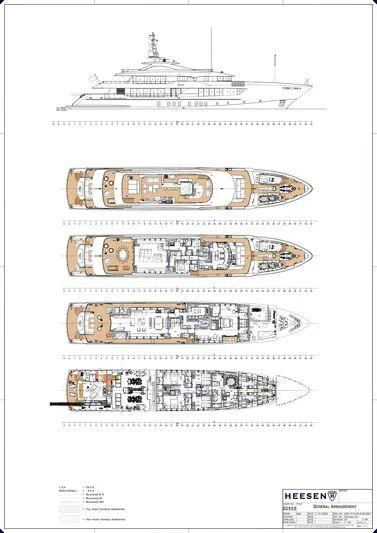 diagram aboard WARDA Yacht for Sale