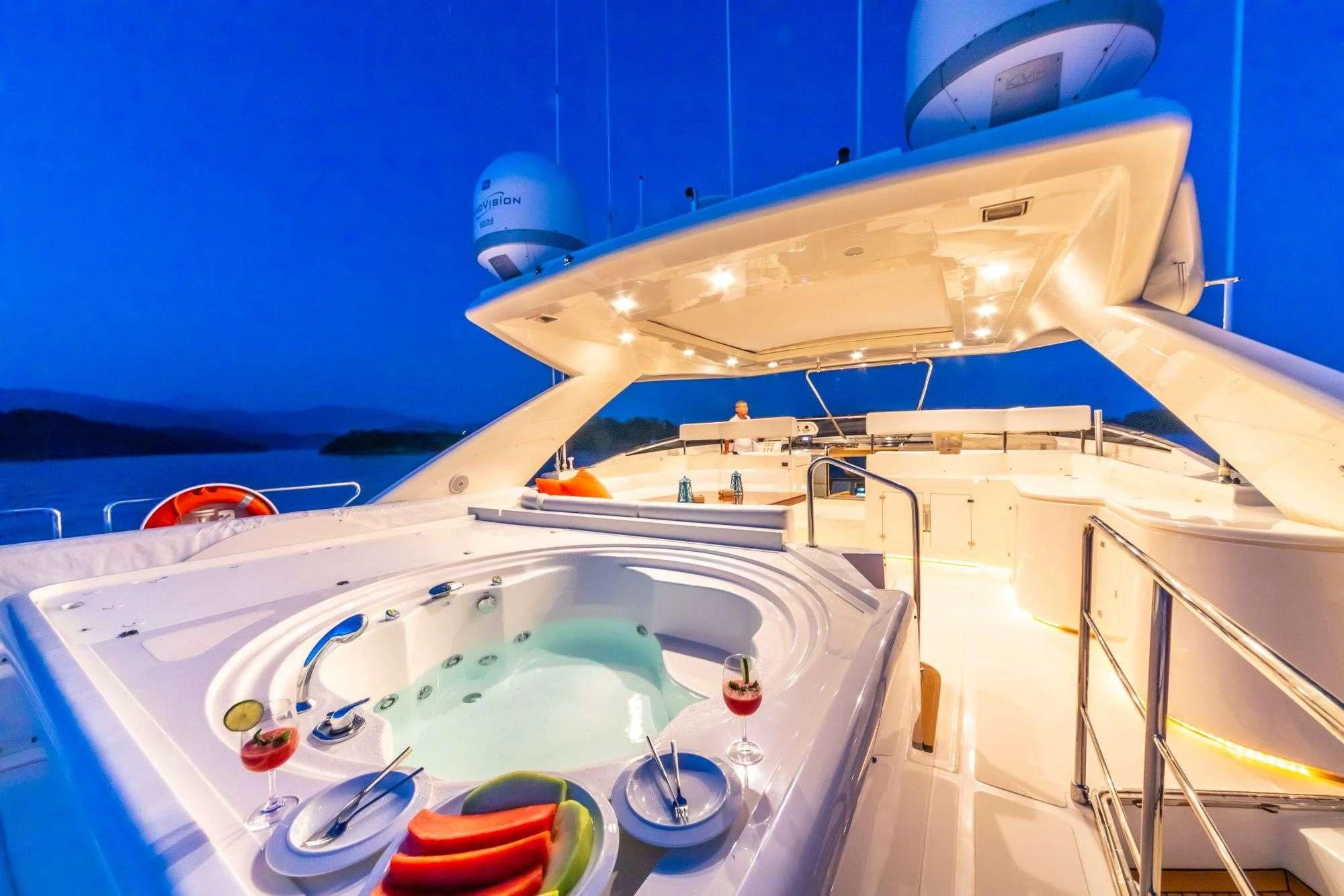a close-up of a white machine aboard FUNDA D Yacht for Sale