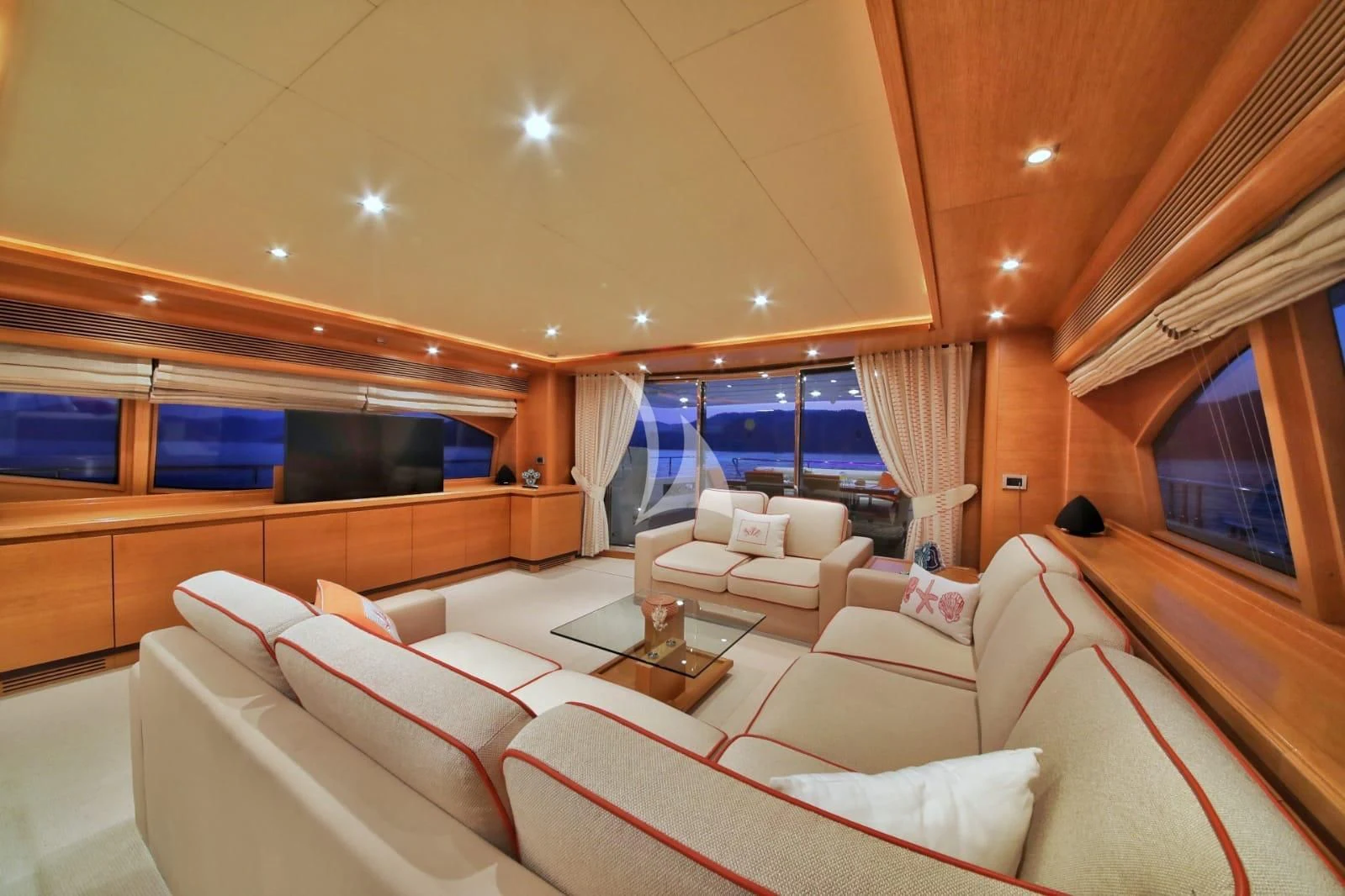 a room with a bed and a table aboard FUNDA D Yacht for Sale