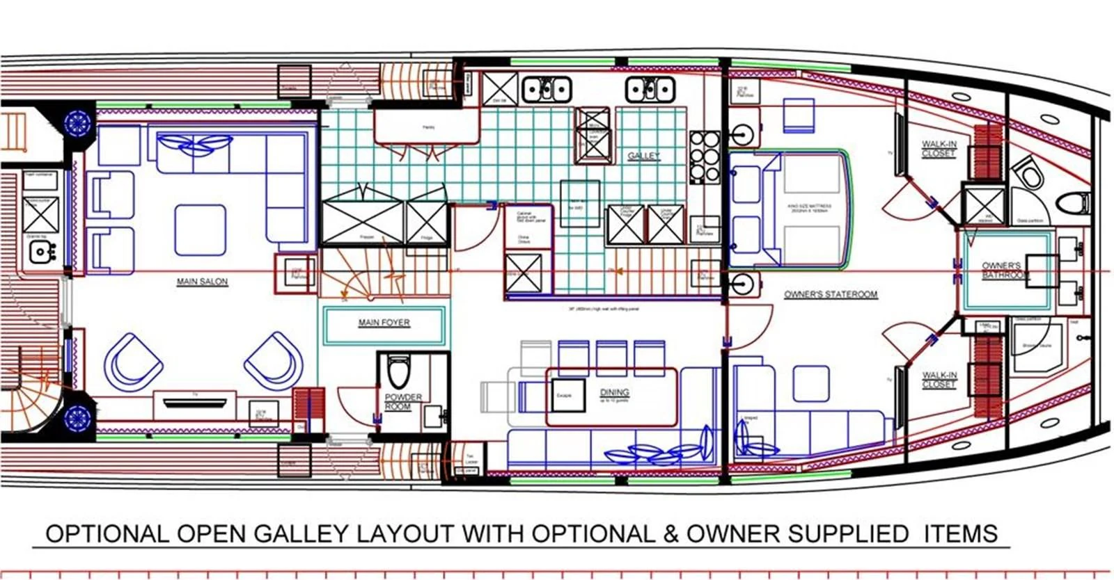 diagram, engineering drawing aboard ALL OCEAN YACHTS 100' FIBERGLASS Yacht for Sale