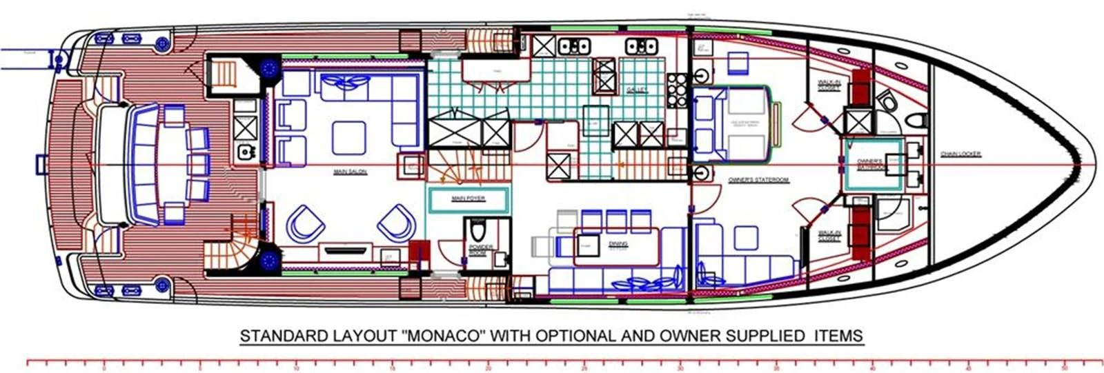 diagram aboard ALL OCEAN YACHTS 100' FIBERGLASS Yacht for Sale