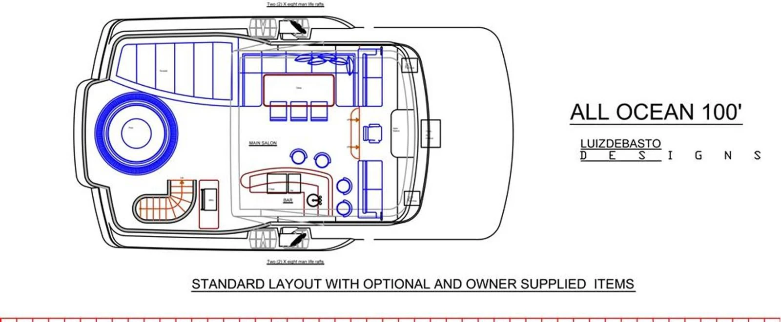 diagram aboard ALL OCEAN YACHTS 100' FIBERGLASS Yacht for Sale