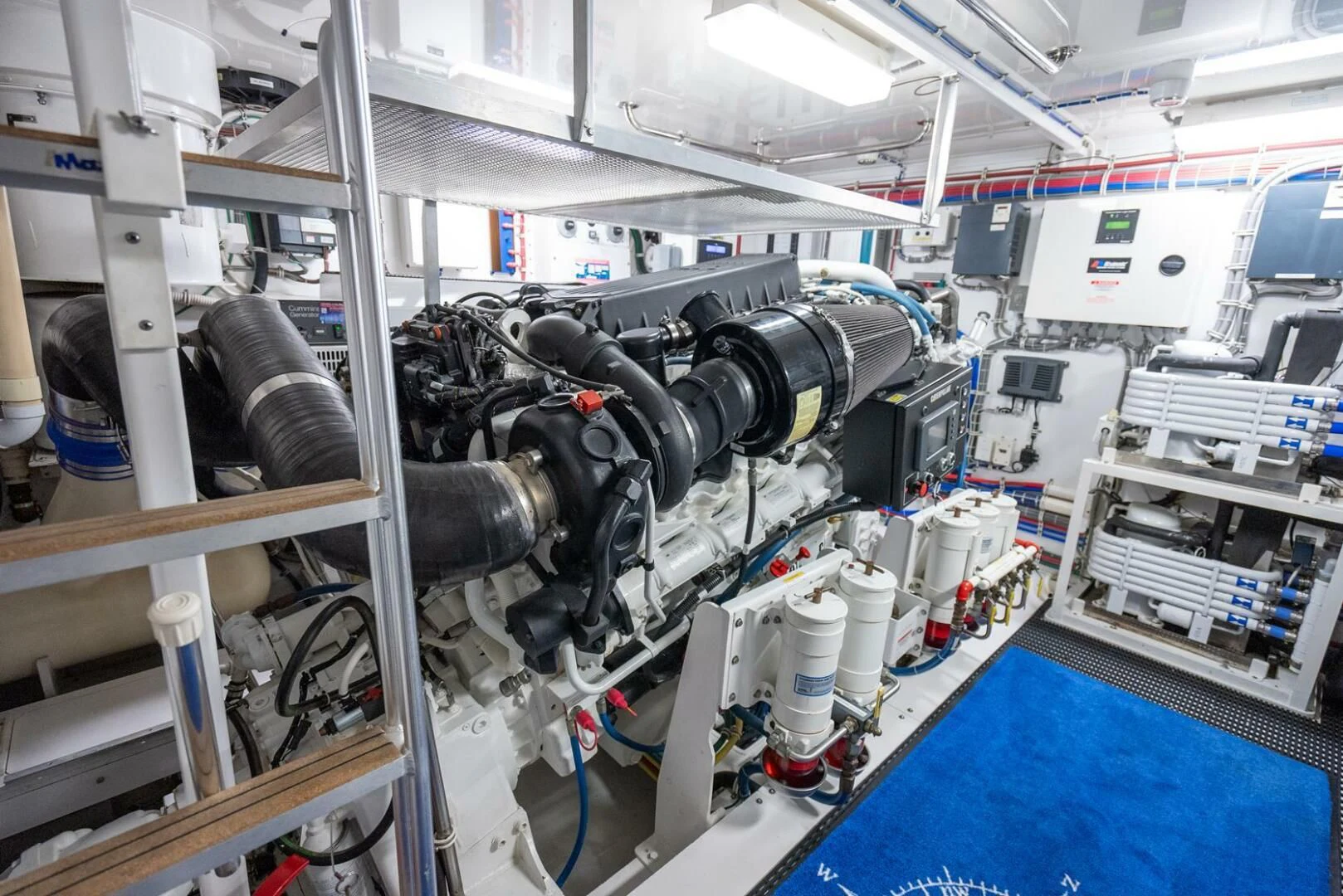 a room with machinery aboard RITZ SEA Yacht for Sale