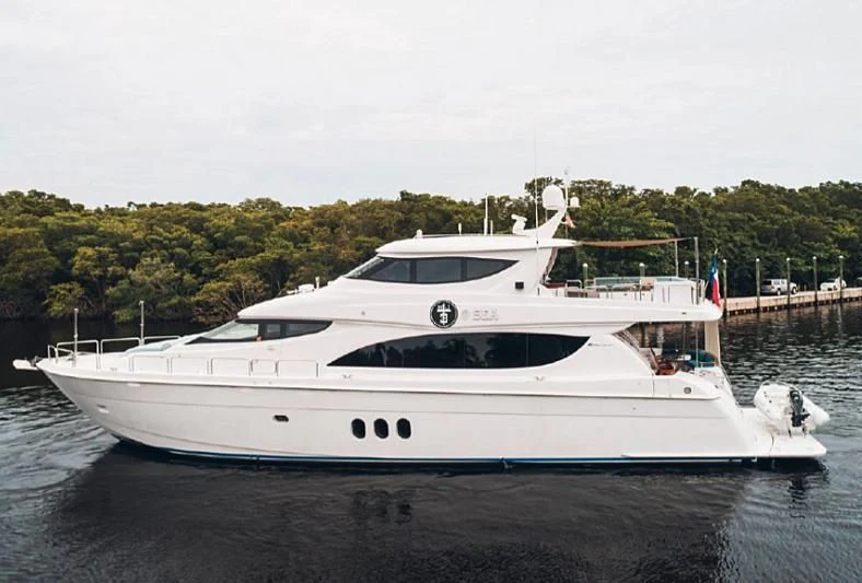 a white yacht on the water aboard RITZ SEA Yacht for Sale