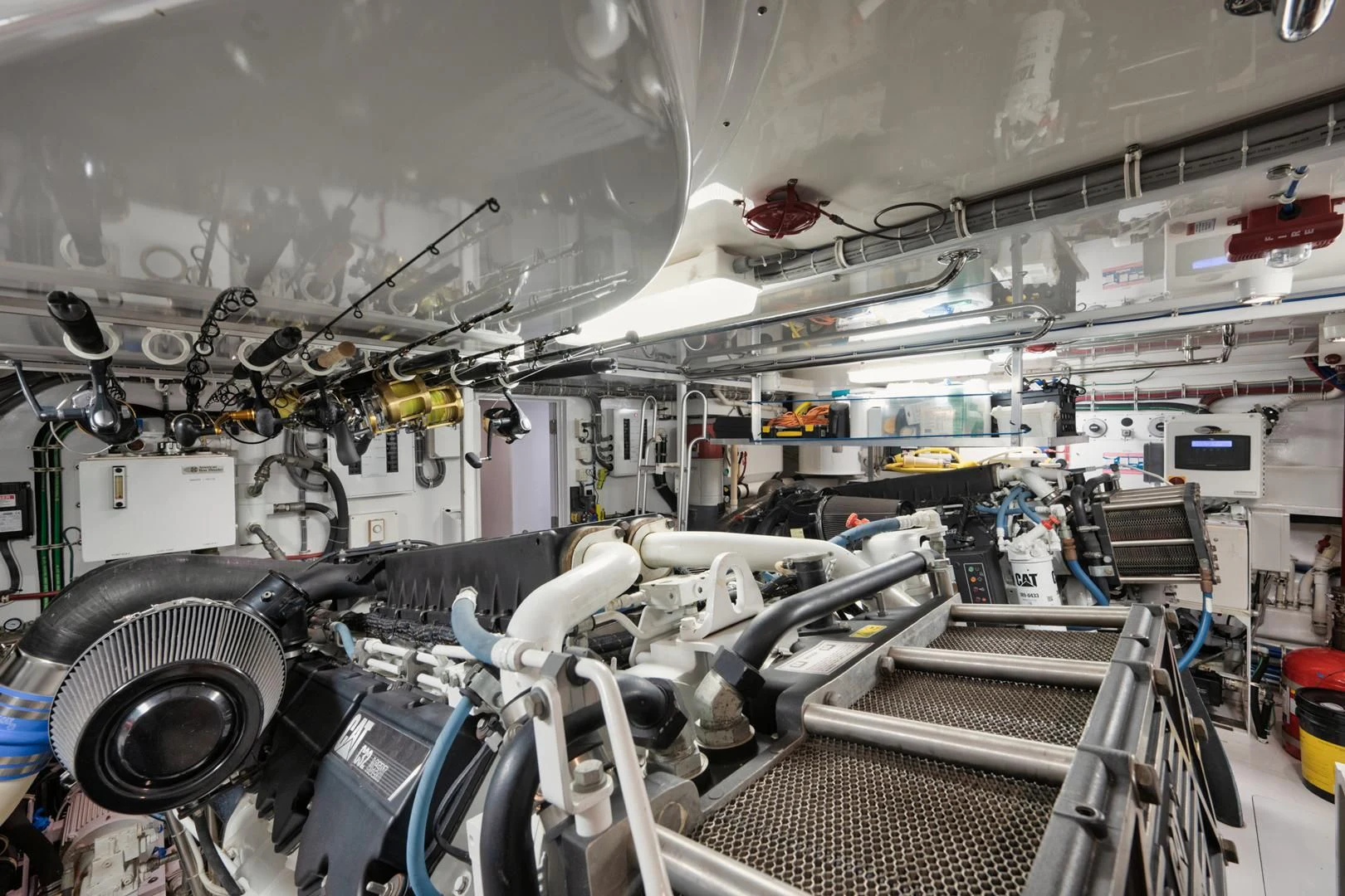 a room with machinery aboard RITZ SEA Yacht for Sale