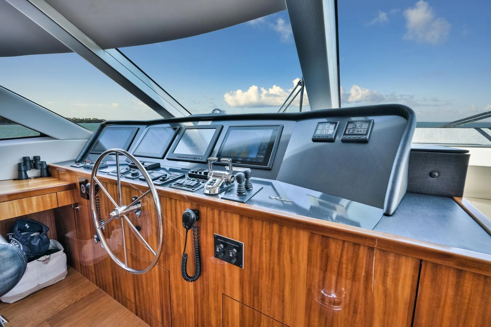 a boat with a large deck aboard RITZ SEA Yacht for Sale