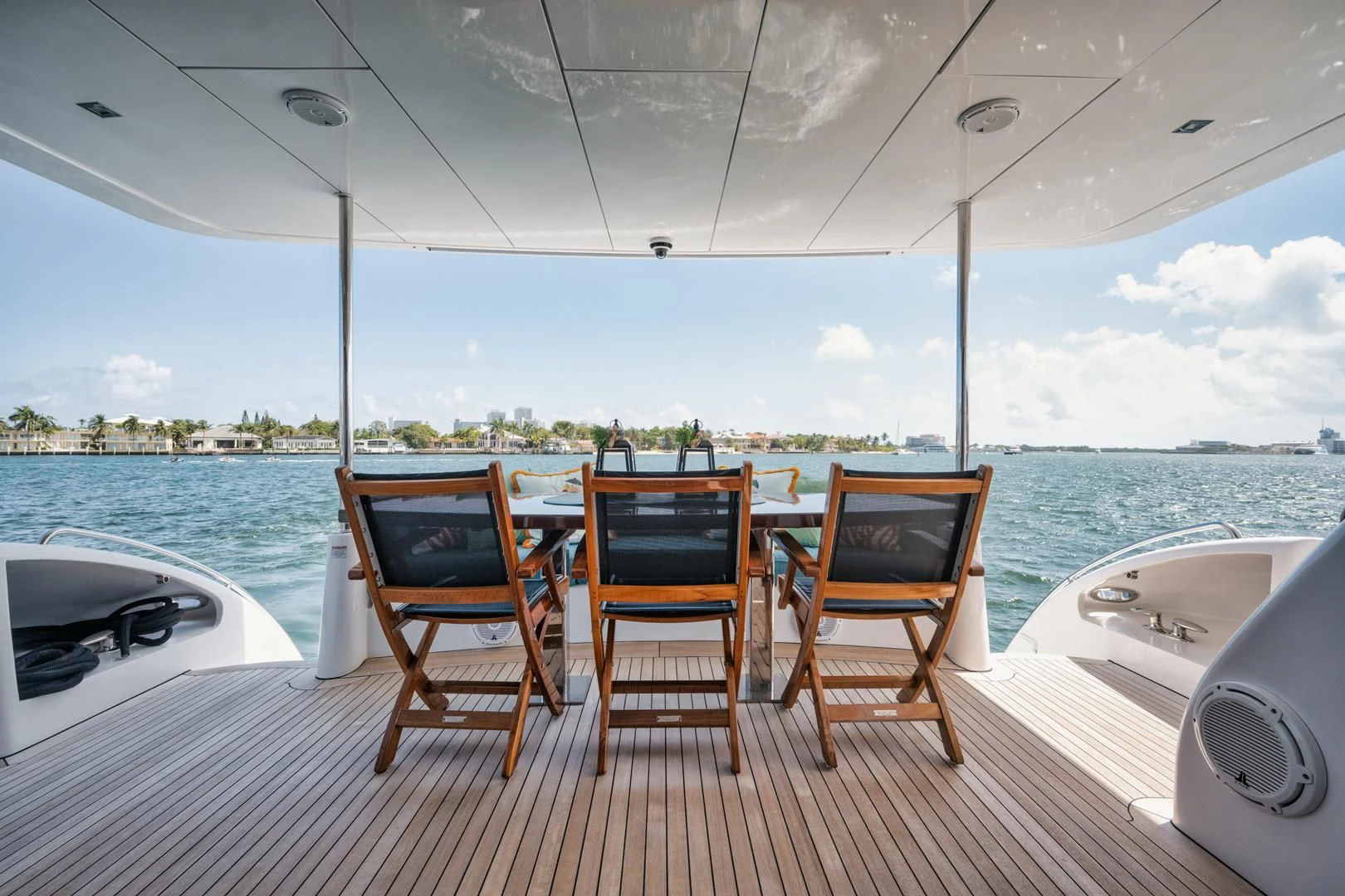a group of chairs on a deck aboard RITZ SEA Yacht for Sale