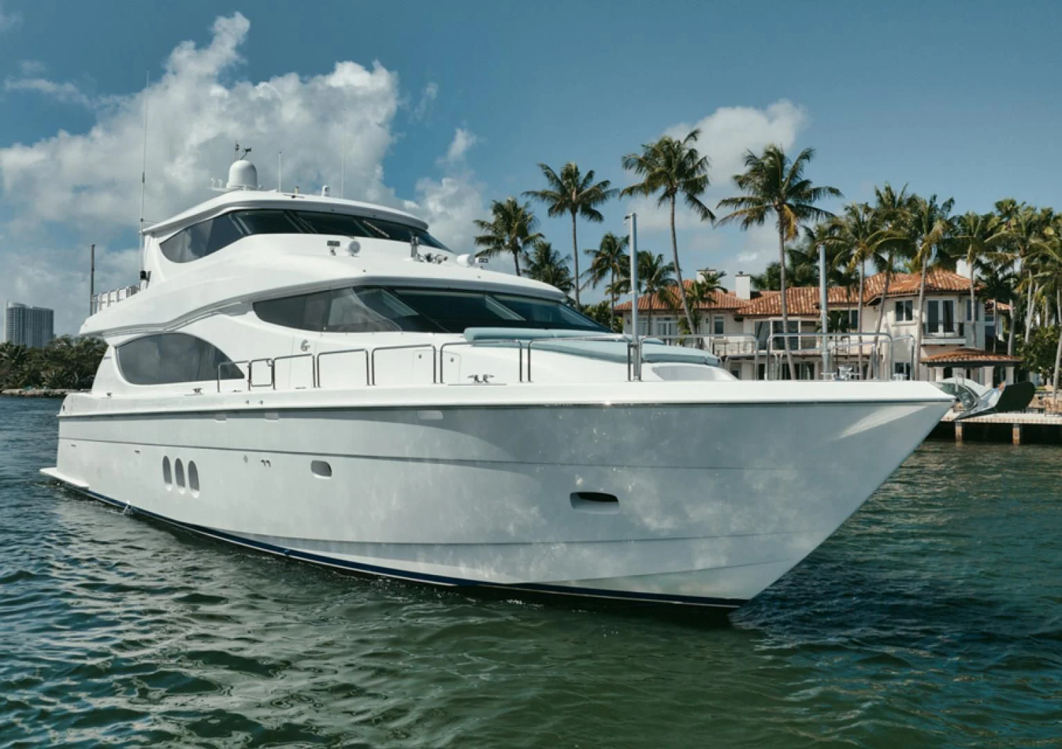 a white yacht in the water aboard RITZ SEA Yacht for Sale