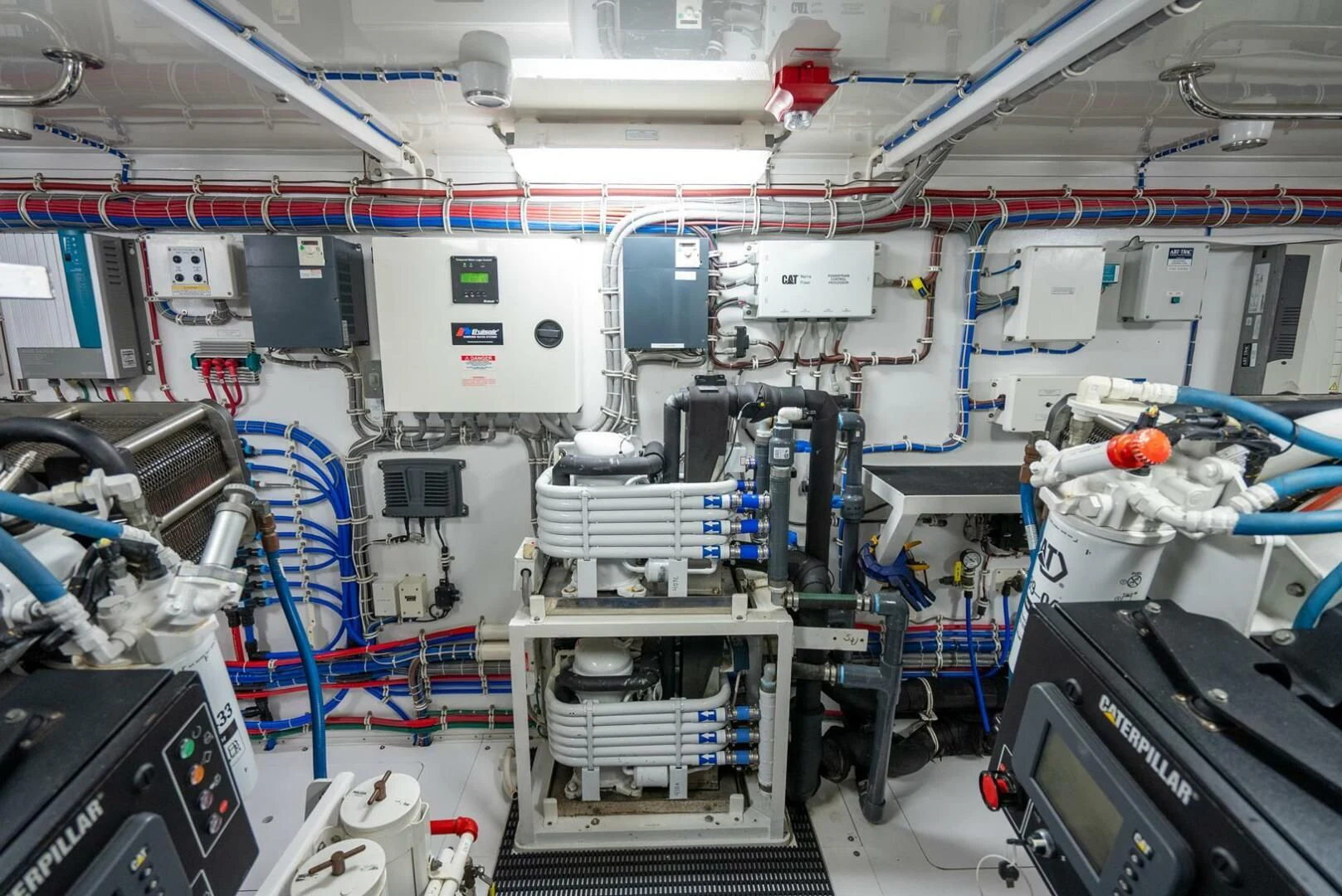 a room with machinery aboard RITZ SEA Yacht for Sale