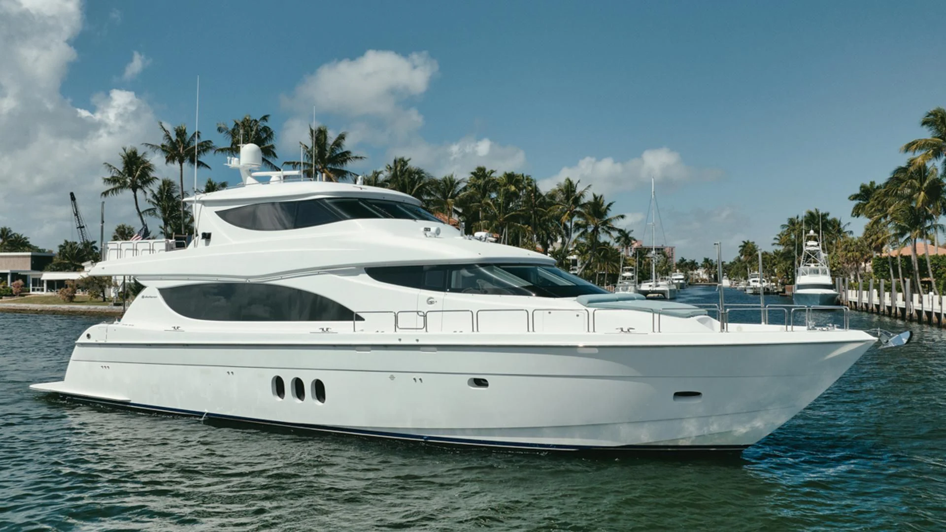 a white yacht in the water aboard RITZ SEA Yacht for Sale