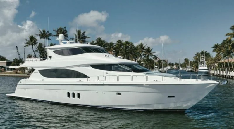 a white yacht in the water aboard RITZ SEA Yacht for Sale