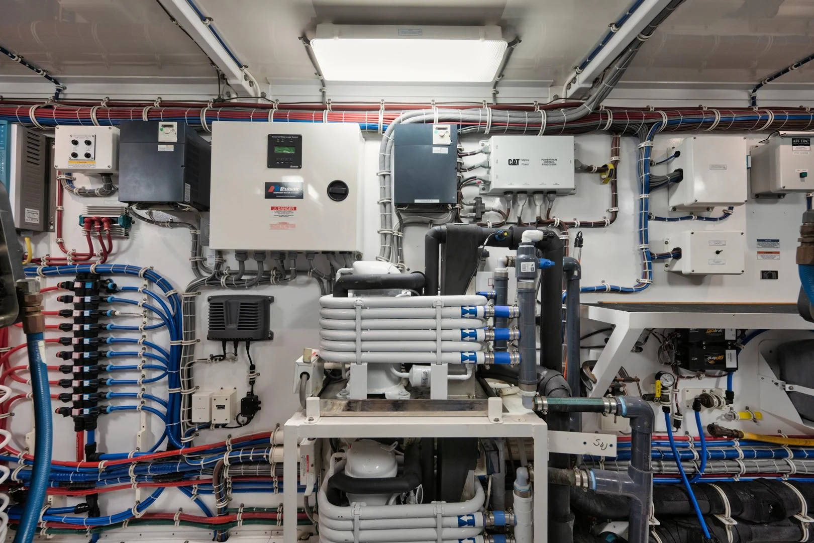 a room with machinery aboard RITZ SEA Yacht for Sale