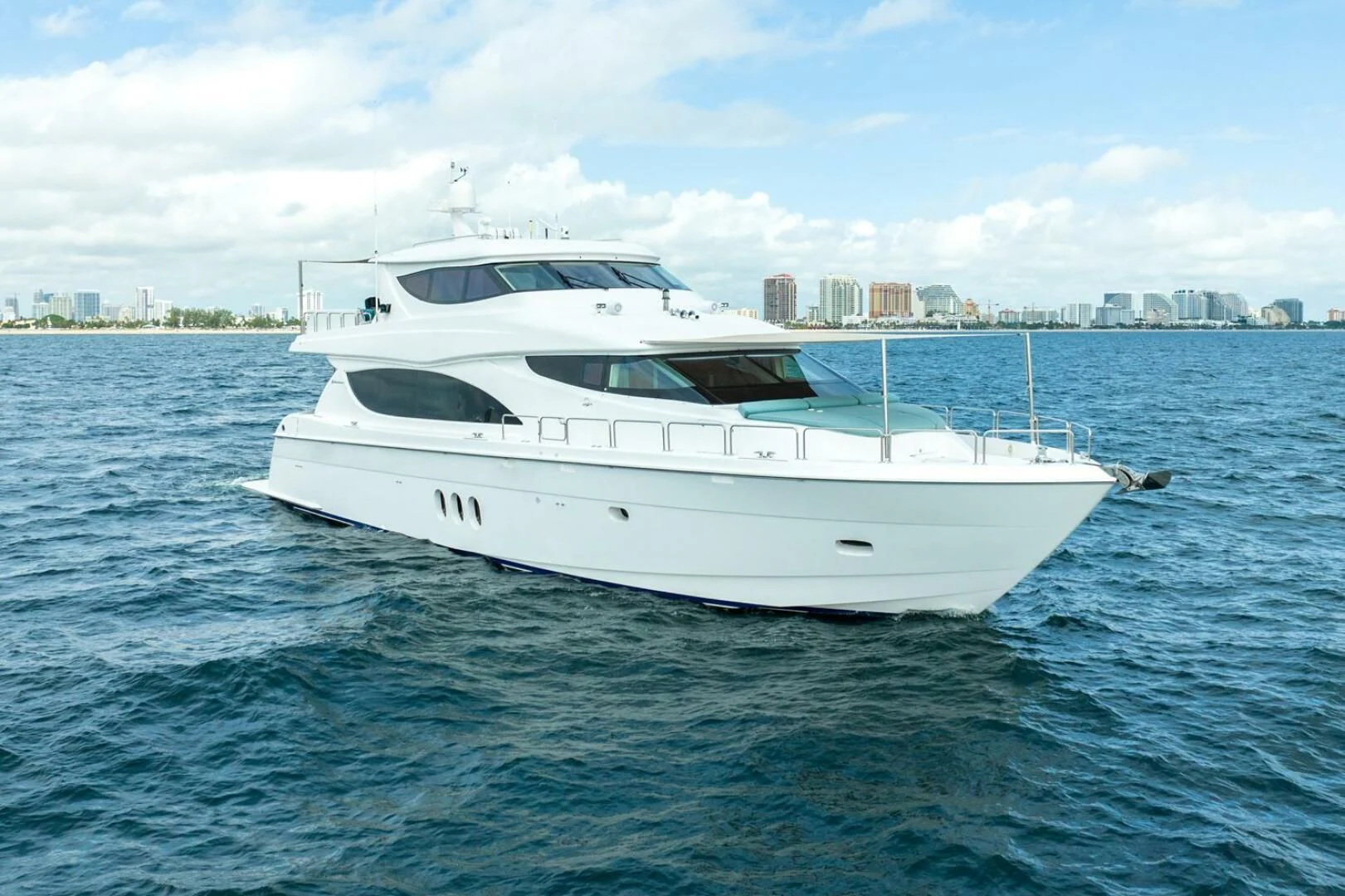 a white yacht in the water aboard RITZ SEA Yacht for Sale