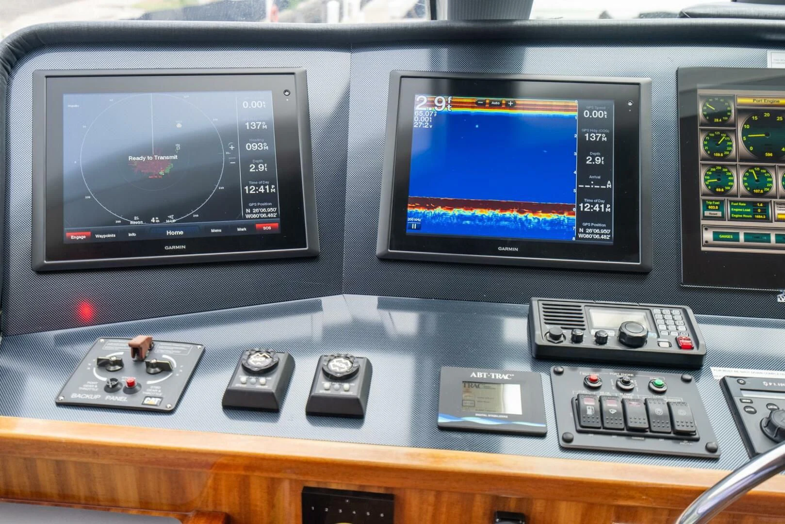 a group of electronic devices aboard RITZ SEA Yacht for Sale