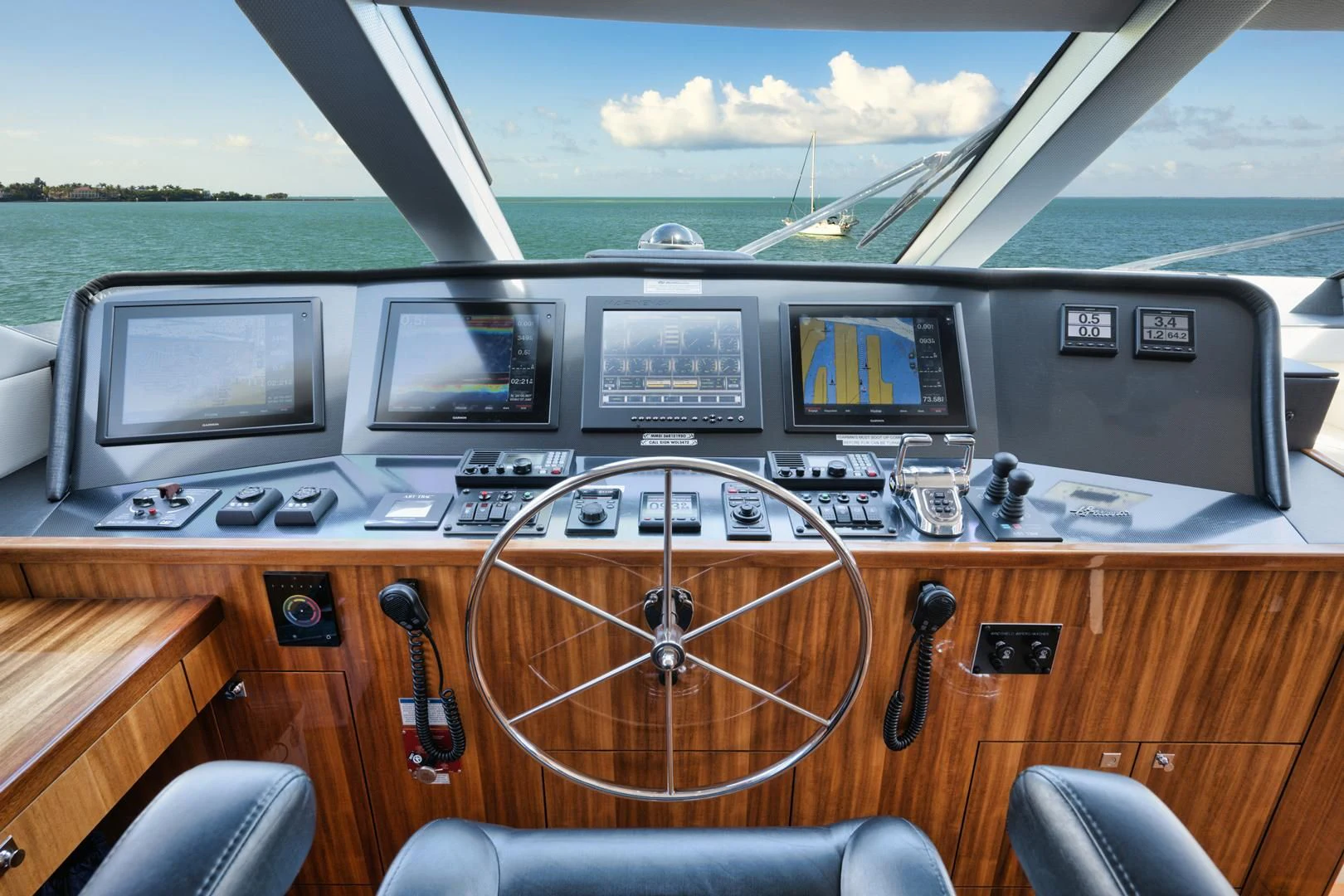 inside of a car aboard RITZ SEA Yacht for Sale