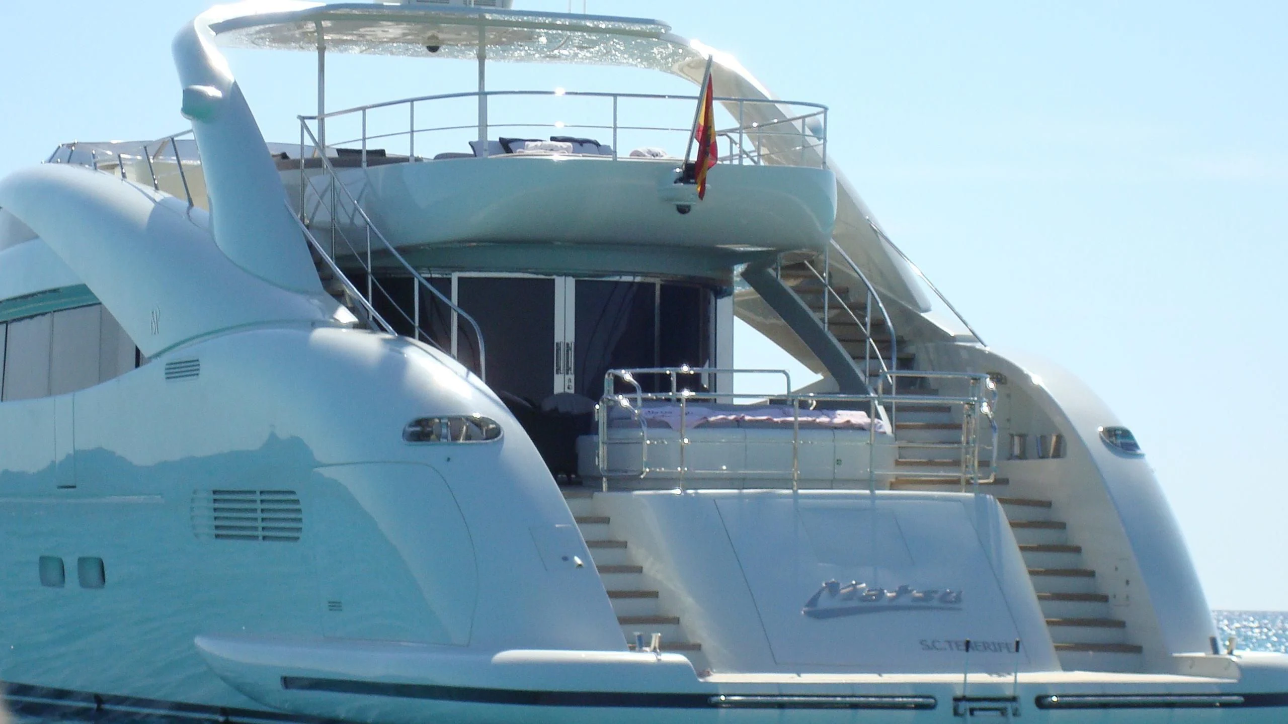 a close-up of a plane aboard MATSU Yacht for Sale