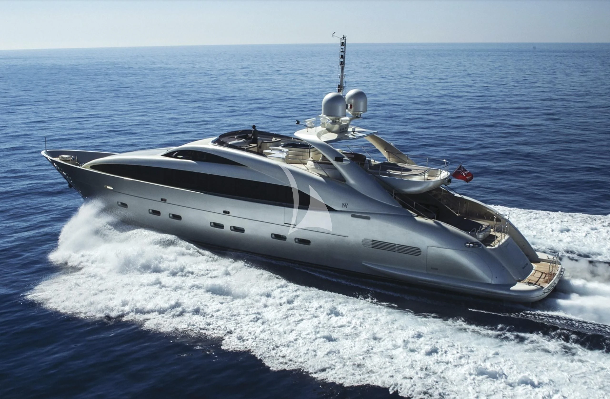 a space ship on a snowy sea aboard MATSU Yacht for Sale