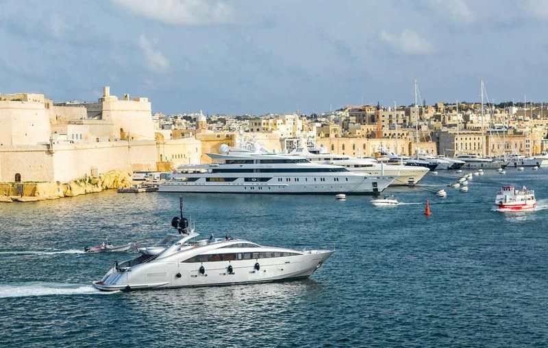 a group of boats in the water aboard MATSU Yacht for Sale