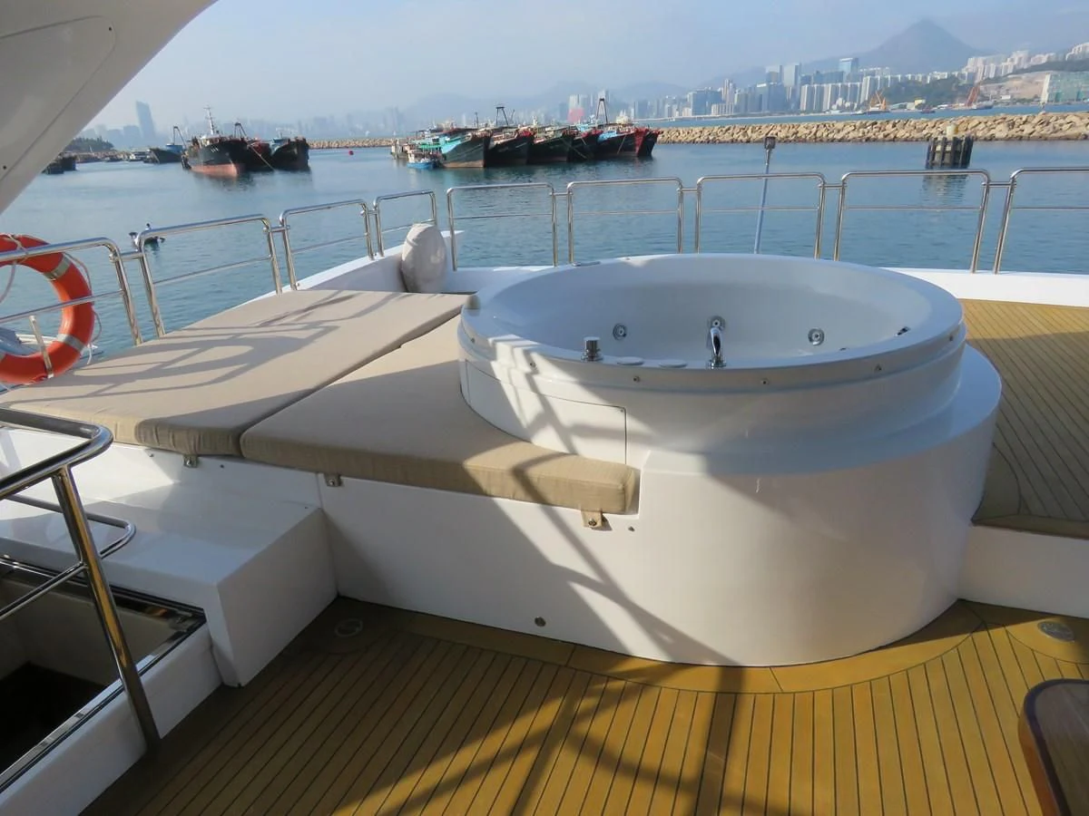 a boat on the water aboard AERBIN Yacht for Sale