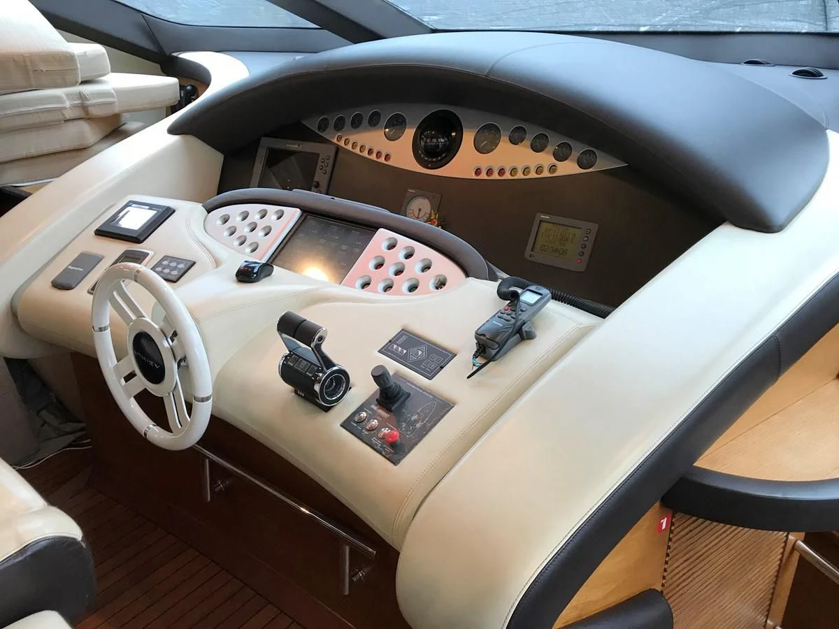 a model airplane on a table aboard AERBIN Yacht for Sale