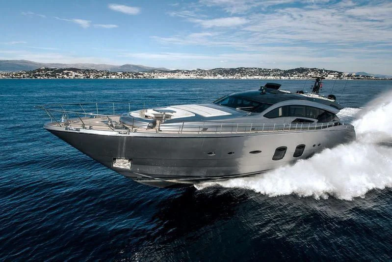 a boat splashing in the water aboard GRACE Yacht for Sale