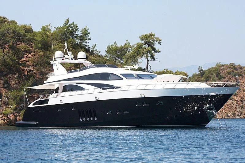 a boat on the water aboard WHITE PEARL Yacht for Sale