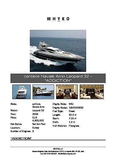 graphical user interface aboard WHITE PEARL Yacht for Sale