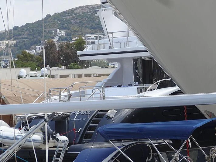 a boat on the water aboard WHITE PEARL Yacht for Sale