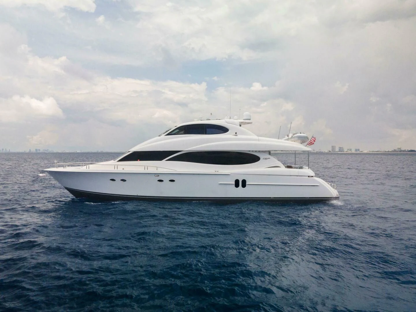 a white yacht in the water aboard NORDLYS Yacht for Sale