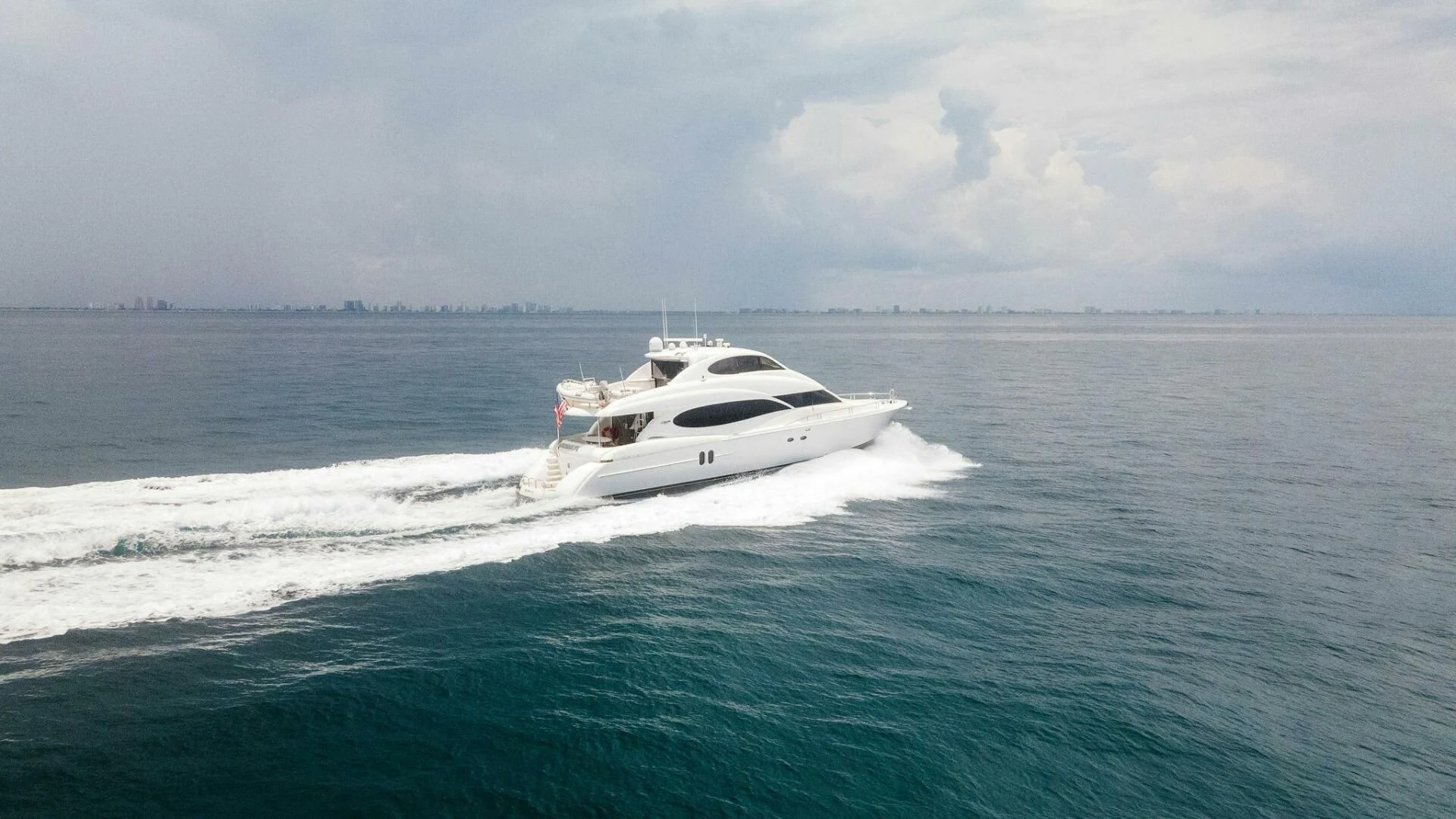 a white boat on the water aboard NORDLYS Yacht for Sale