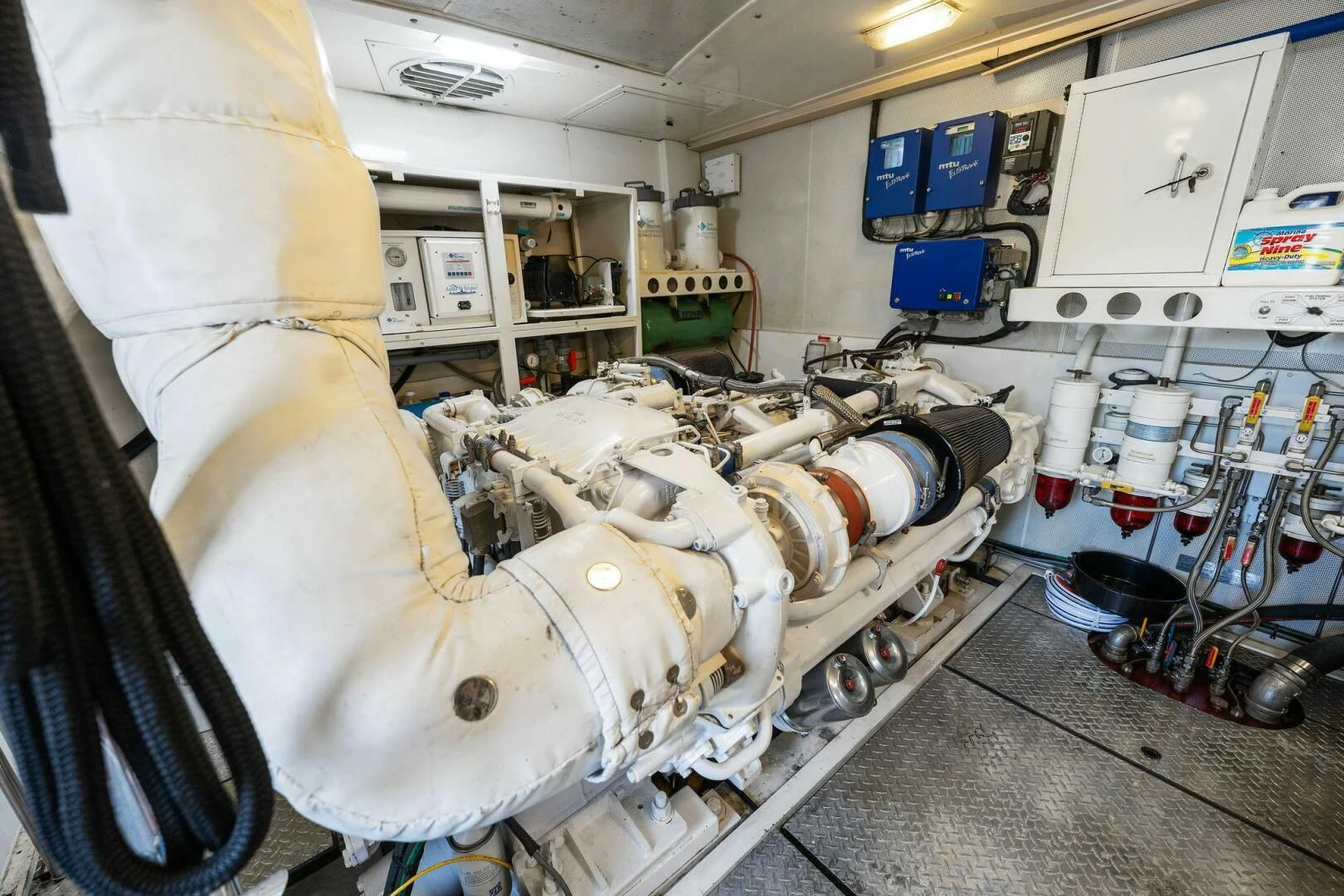 a large white shark in a room aboard NORDLYS Yacht for Sale